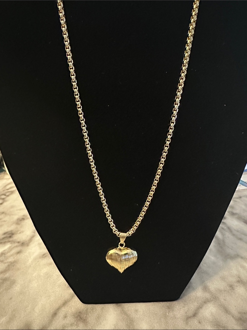 Gold Filled Gold Heart Pendant and Necklace - Women Jewelry